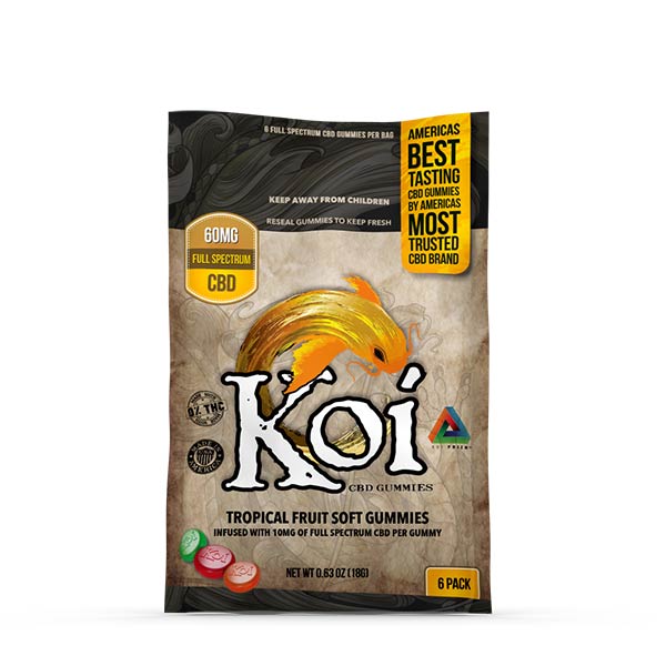 Tropical Fruit Soft CBD Gummies (60mg 6pcs)