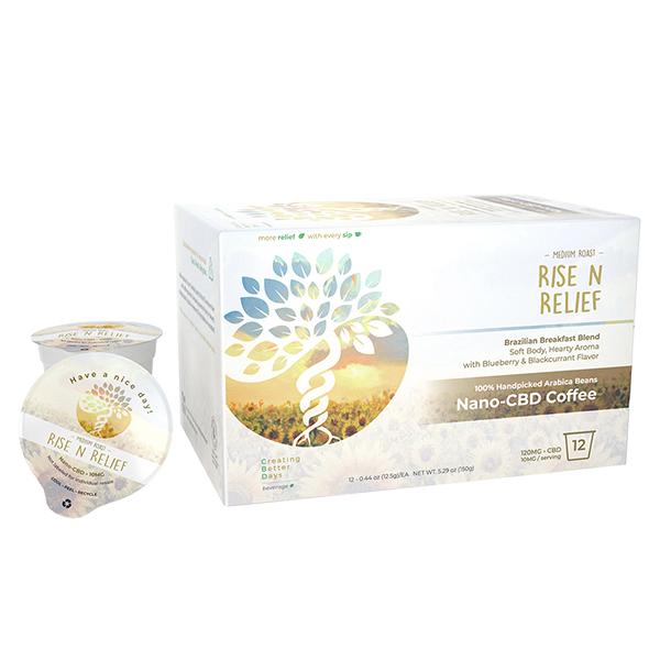 Nano-CBD Coffee Rise'n'Relief (120mg 12 servings)