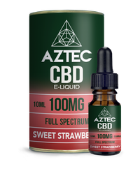 Sweet Strawberry CBD E-Liquid by Aztec CBD - Vapor Shop Direct CBD